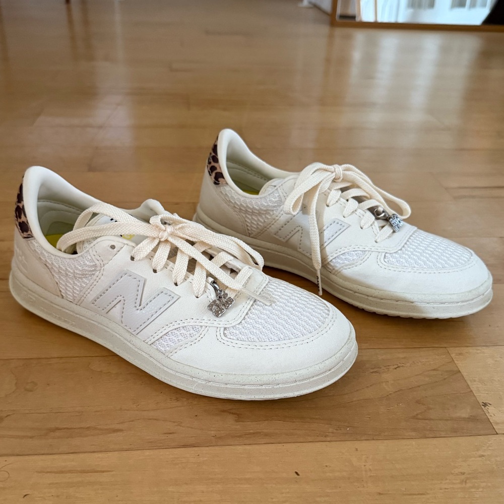 Ganni x New Balance Cream and Yellow Sneakers
